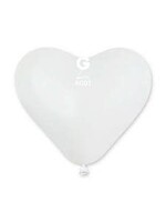 #001 White Heart Shape 6in - 100pcs