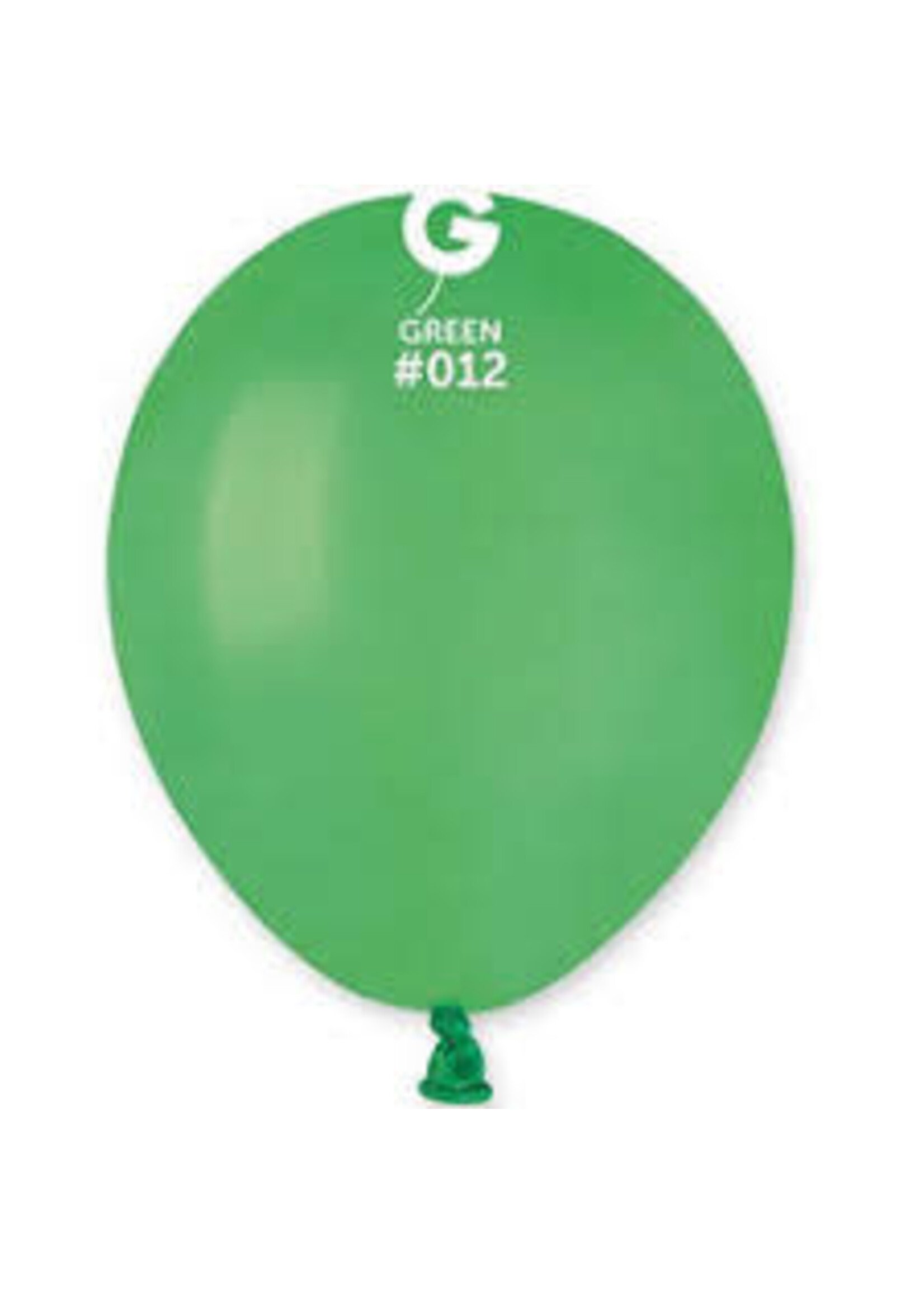 #012 Green Standard Color 5 in - 100pcs