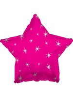 18" Hot Pink Sparkle Star