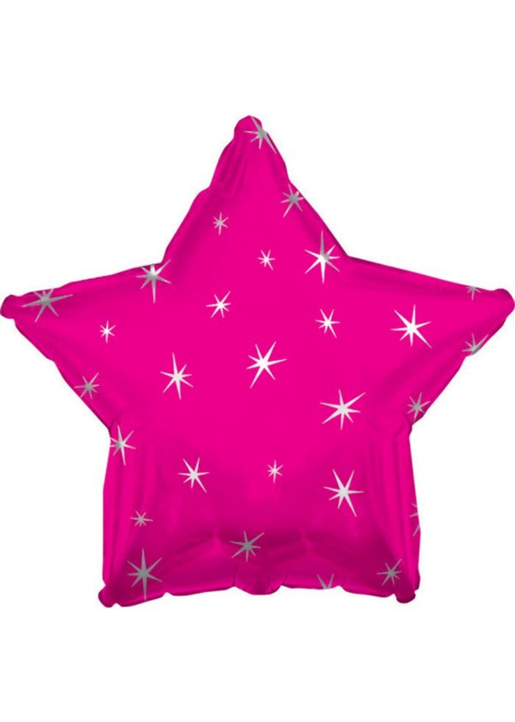 18" Hot Pink Sparkle Star