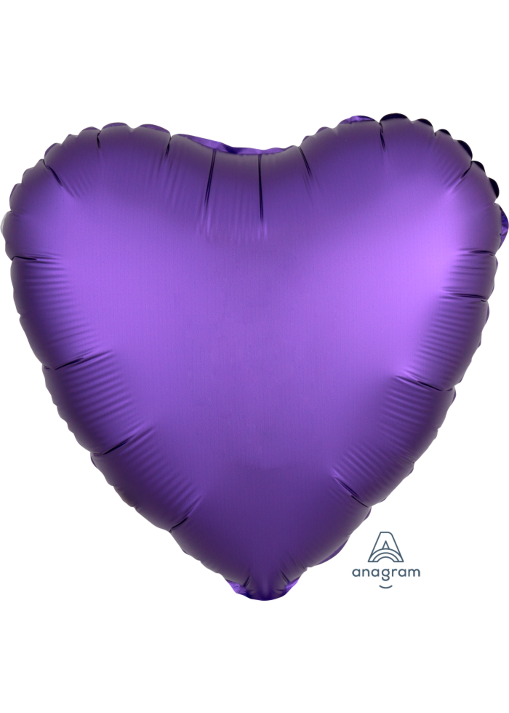 18" Satin Luxe Purple Royale Heart