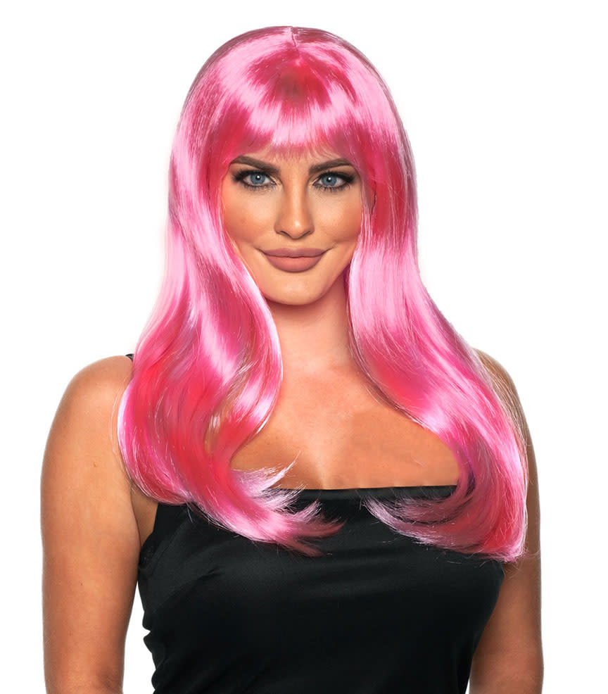 Flirty Wig Hot Pink Curiel Party Store