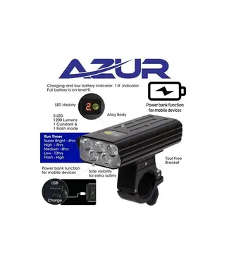 Azur Azur Aurora 1200LM LED USB with Power Bank