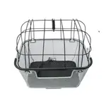 BPW BASKET - Large Pet Carrier, Front, Fixed Base, Includes Dome wire "clip in" Lid, Padded Base & Anchor Strap, 40cm x 30cm x 35cm