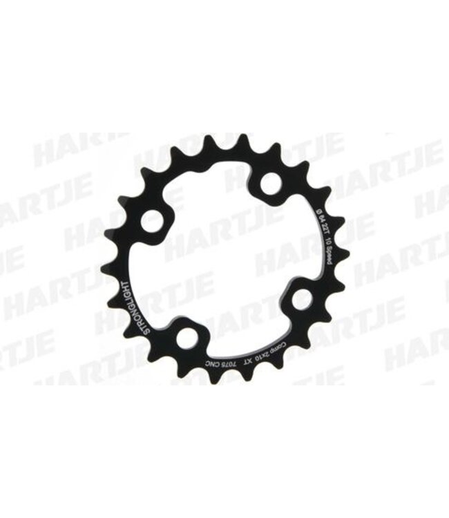 BPW CHAINRING - MTB "STRONGLIGHT", 22T, 7075 CNC Black Shimano XT M785 - 64mm BCD, 4 Hole for 10 Spd