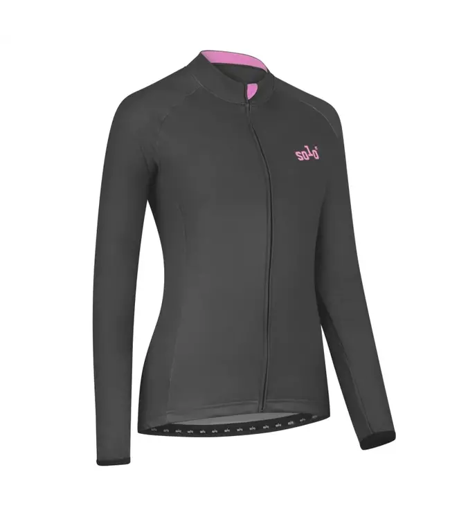 Solo SOL Jersey W's 3-Season l/sl - charcoal grey/pink M