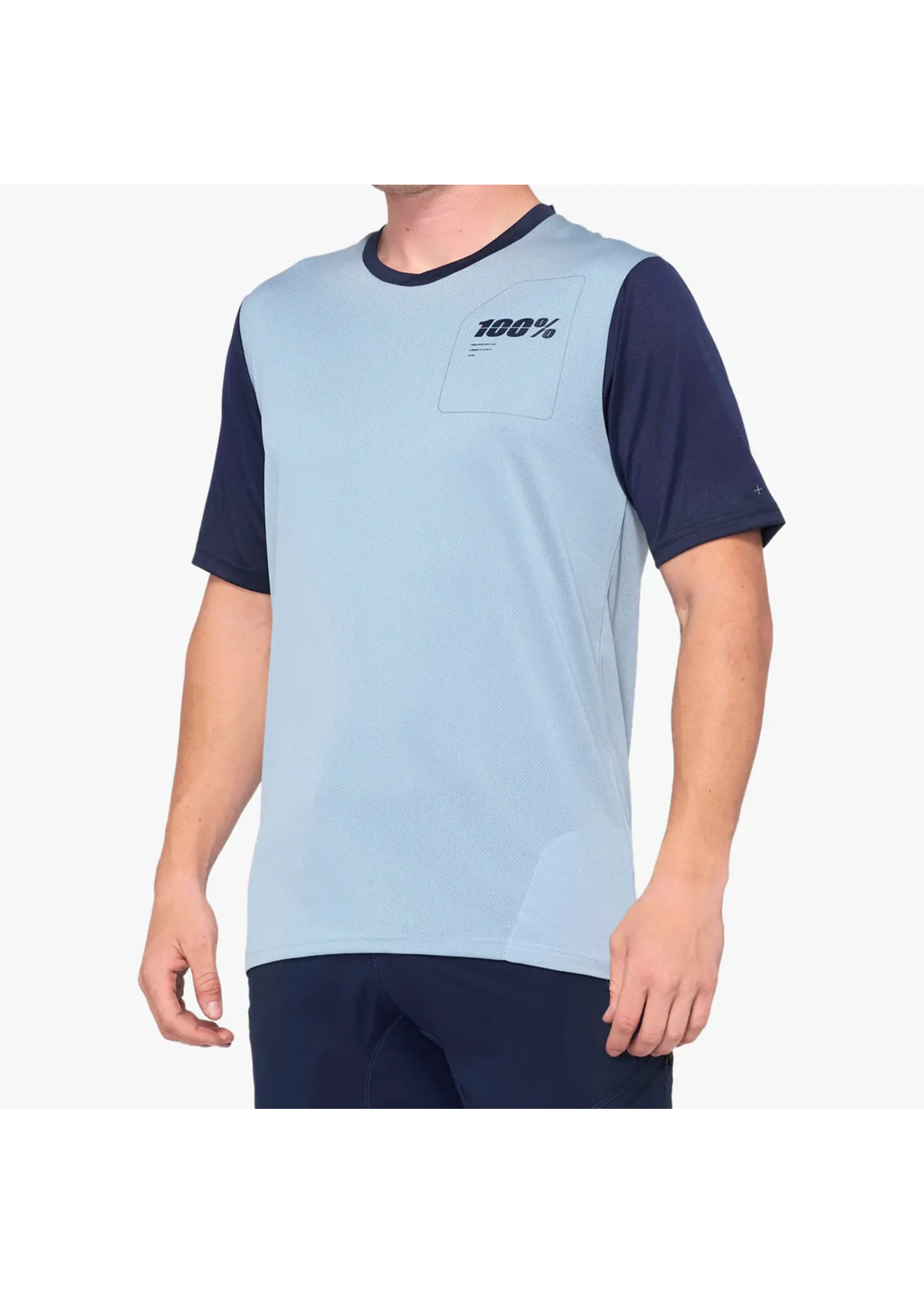 100 Percent 100% Ridecamp All Mountain Short Sleeve Jersey, Slate Blue