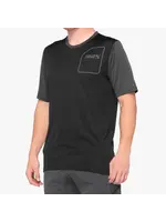 100 Percent 100% Ridecamp All Mountain Short Sleeve Jersey Black/Charcoal