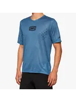 100% Airmatic All Mountain Short Sleeve Mesh Jersey, Slate Blue