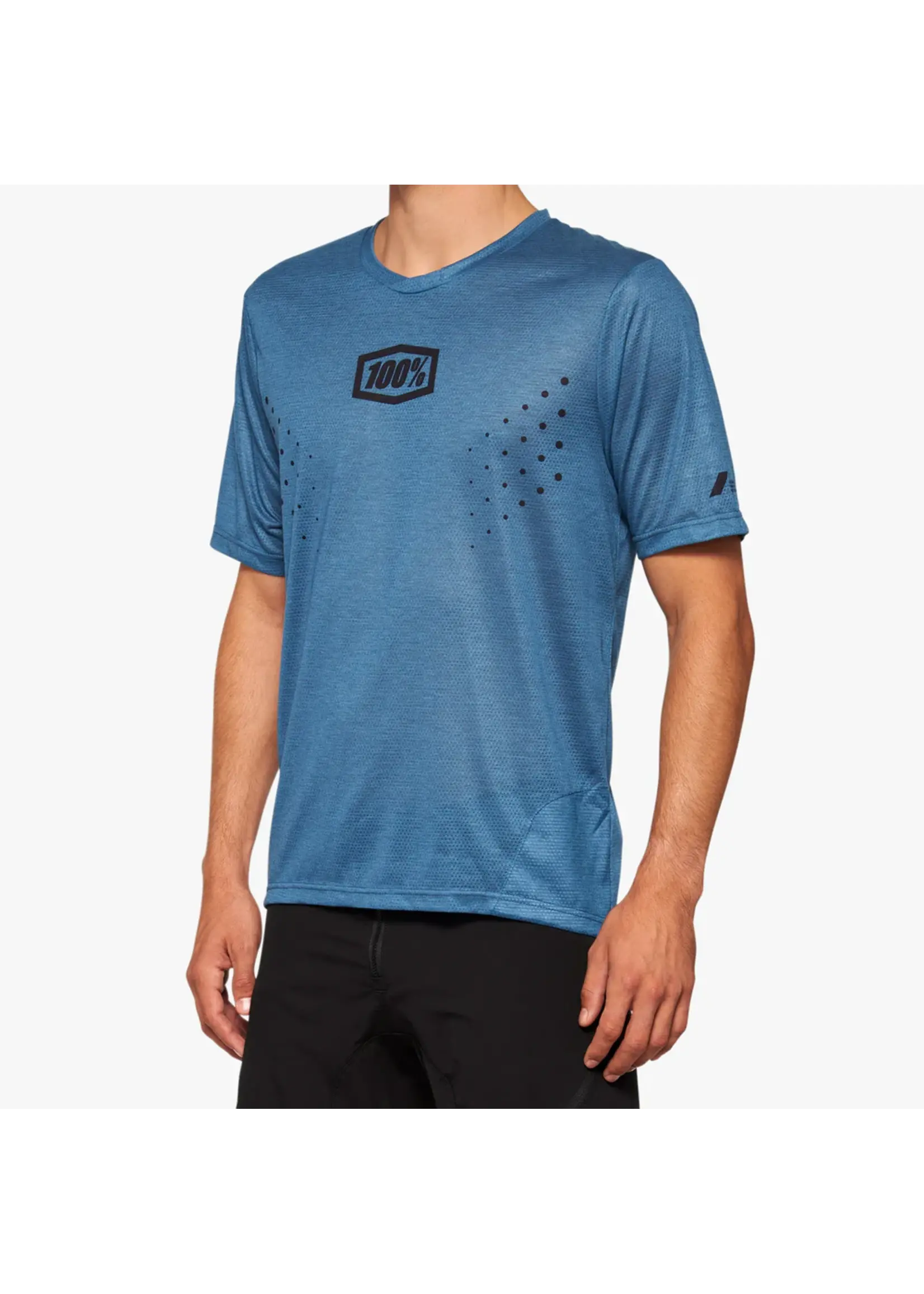 100 Percent 100% Airmatic All Mountain Short Sleeve Mesh Jersey Slate Blue