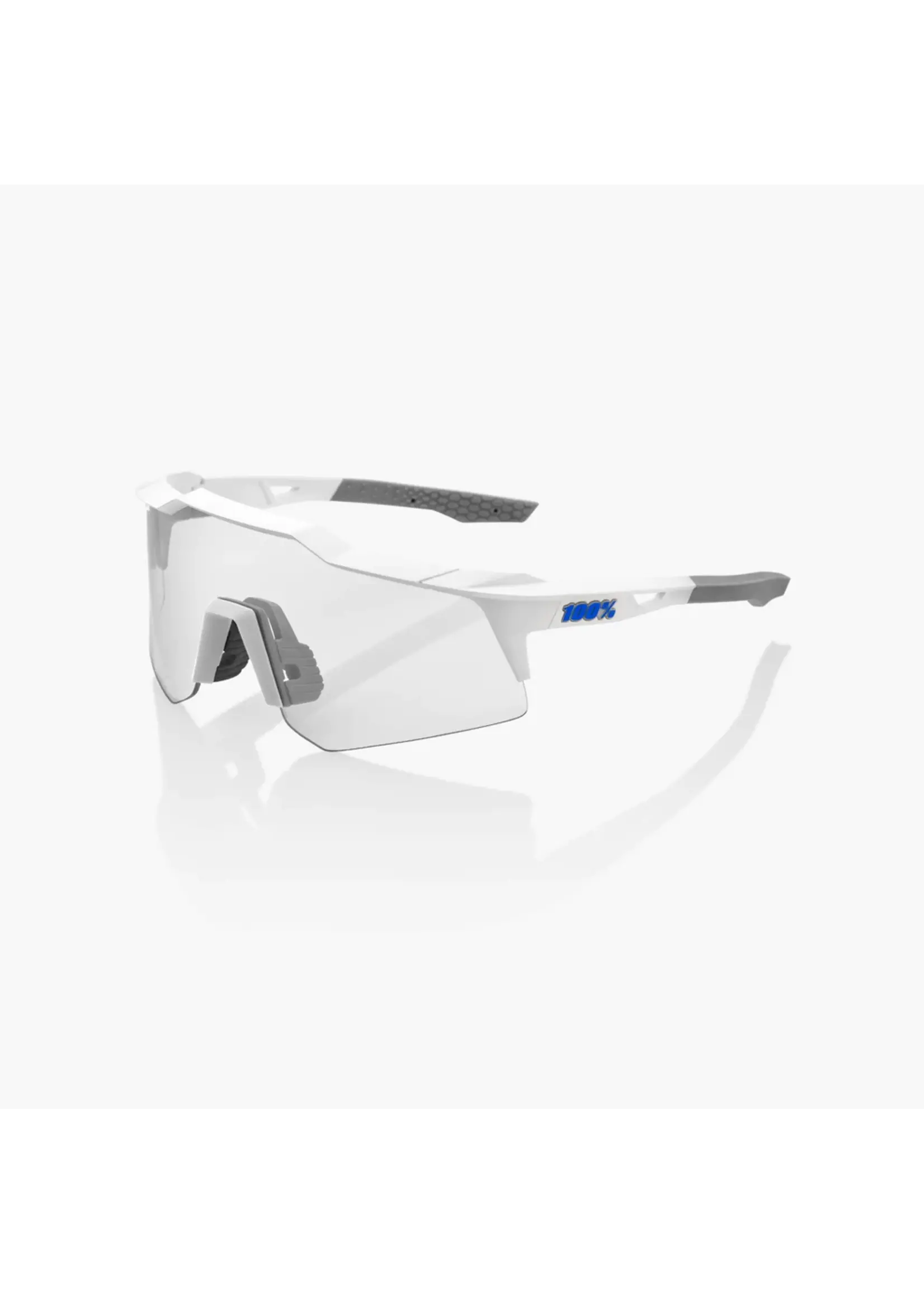 100 Percent 100% Speedcraft XS Sunglasses, Matte White frame - Blue Multilayer Mirror Lens