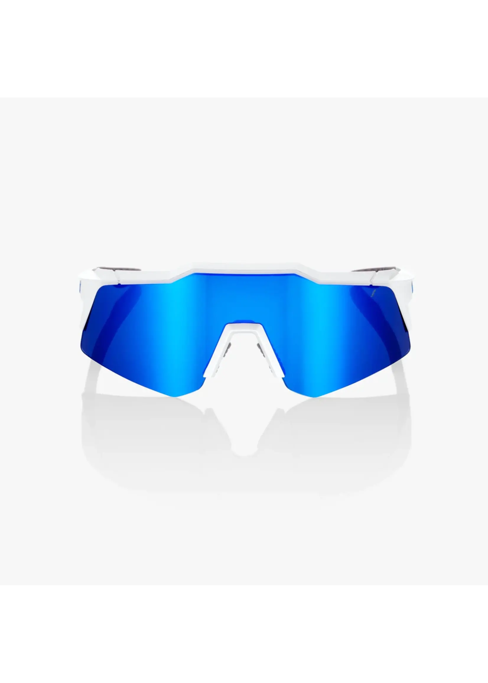 100 Percent 100% Speedcraft XS Sunglasses, Matte White frame - Blue Multilayer Mirror Lens