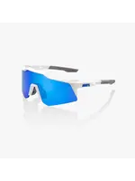 100 Percent 100% Speedcraft XS Sunglasses, Matte White frame - Blue Multilayer Mirror Lens