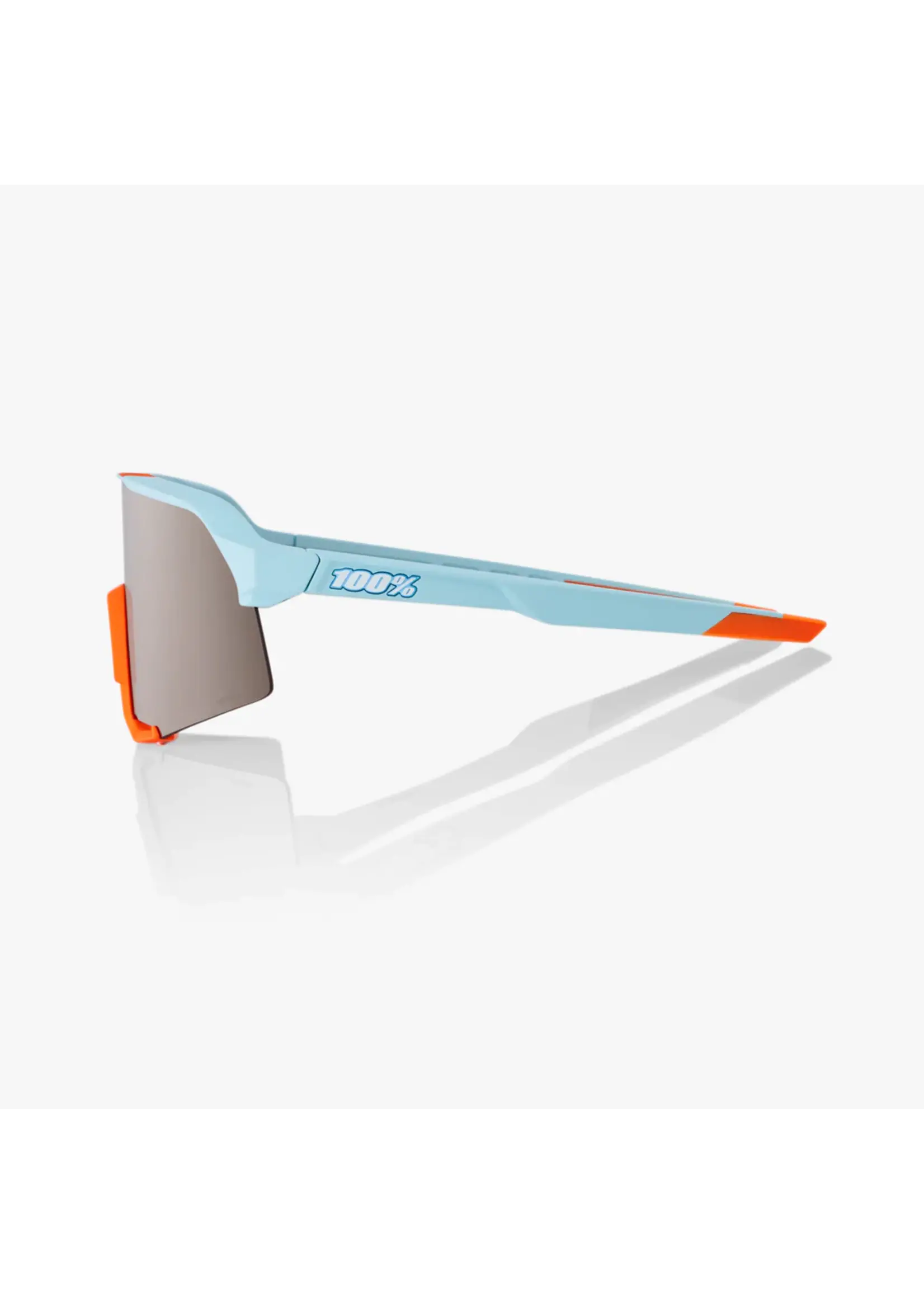 100 Percent 100% S3 Sunglasses, Soft Tact Two Tone frame - HiPER Silver Mirror Lens