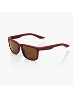 100 Percent 100% Blake Sunglasses, Soft Tact Crimson frame - Bronze Lens