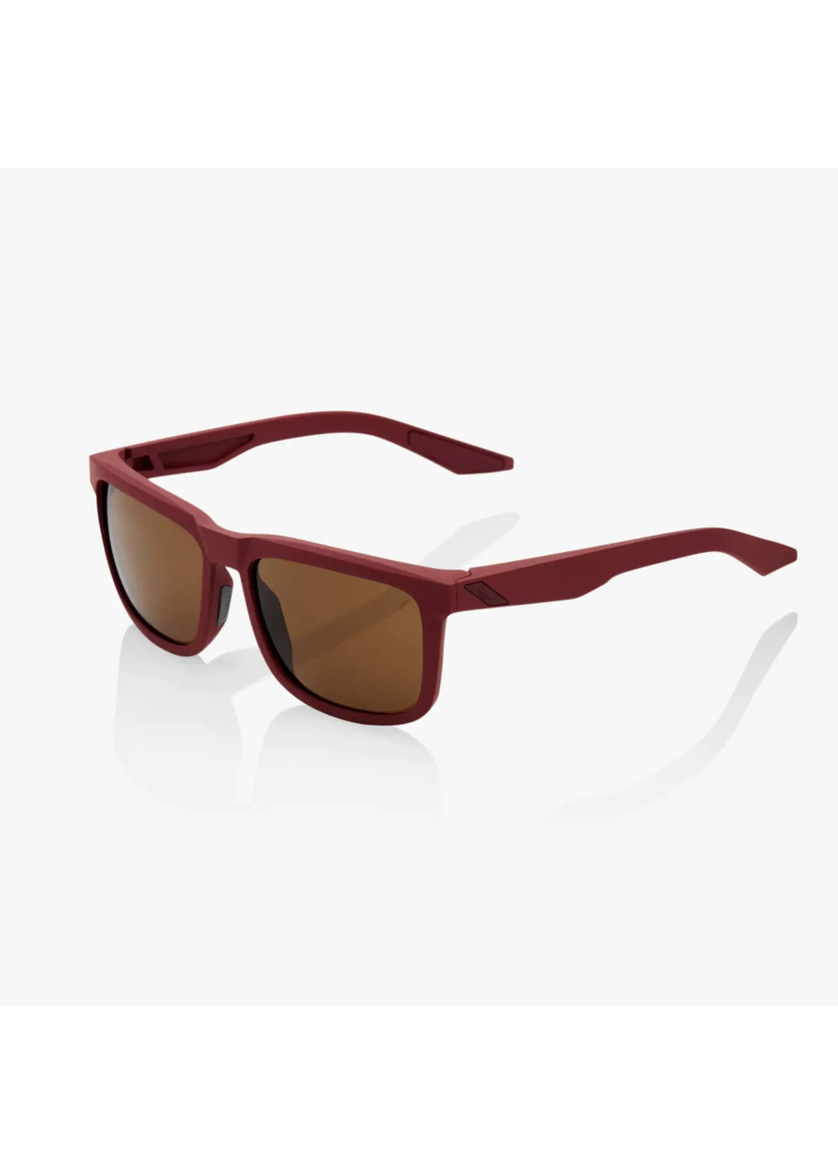 100 Percent 100% Blake Sunglasses, Soft Tact Crimson frame - Bronze Lens