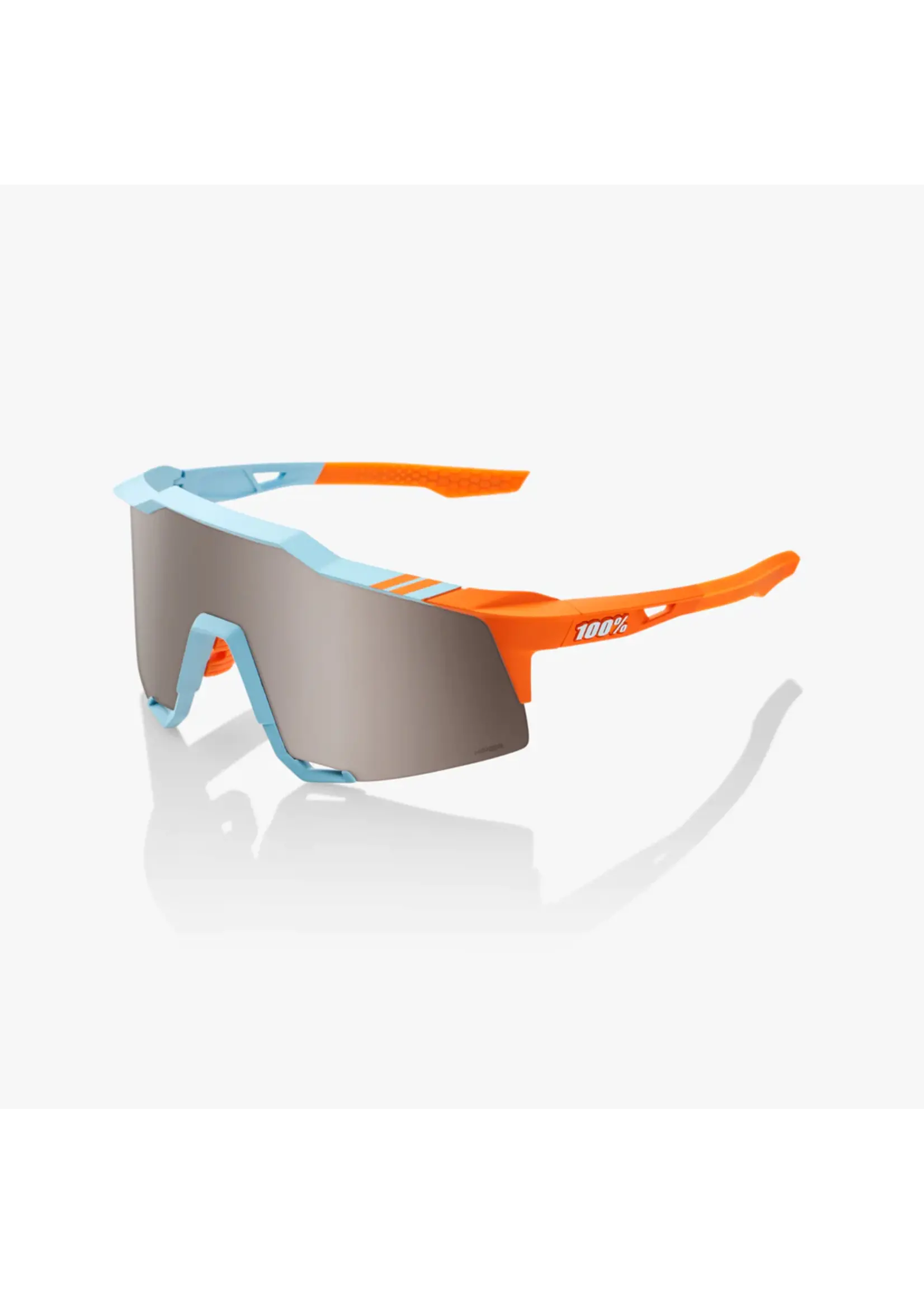 100 Percent 100% Speedcraft Sunglasses - Soft Tact Two Tone - HiPER Silver Mirror Lens