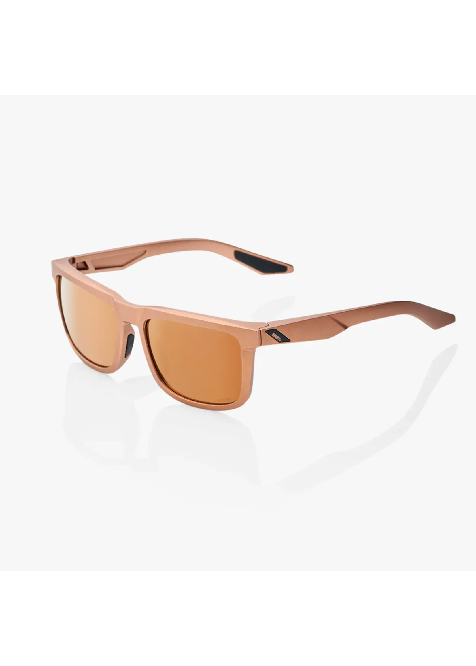 100 Percent 100% Blake Sunglasses - Matte Copper Chromium - HiPER Copper Mirror Lens