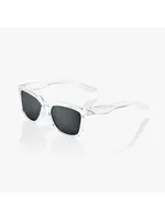100 Percent 100% Hudson Sunglasses - Polished Crystal Haze - Black Mirror Lens