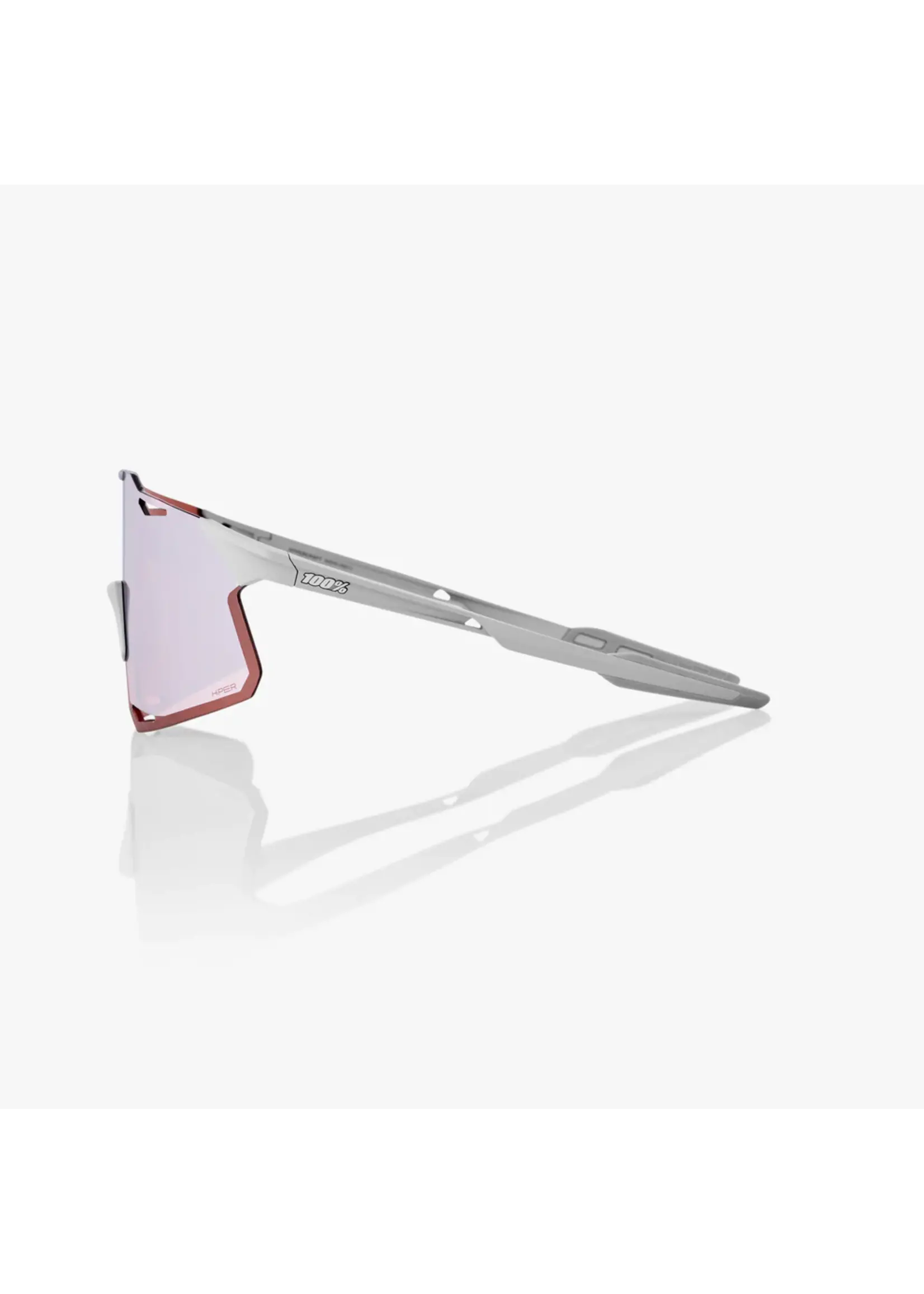 100 Percent 100% Hypercraft Sunglasses - Matte Stone Grey - HiPER Crimson Silver Mirror Lens