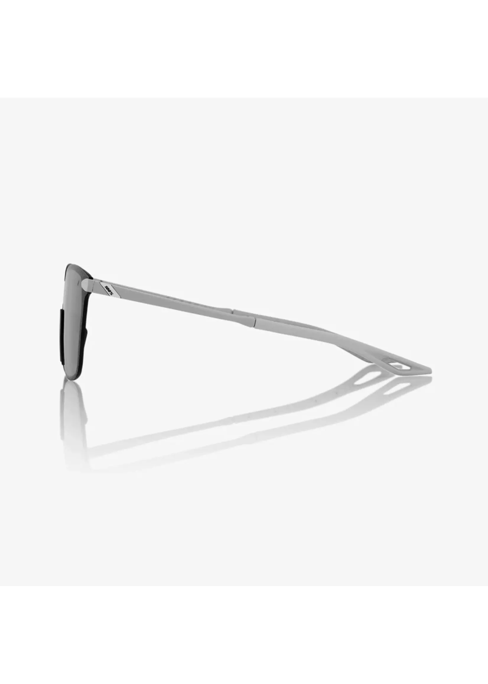 100 Percent 100% Legere Square UltraCarbon Sunglasses, Soft Tact Stone Grey frame - Black Mirror Lens