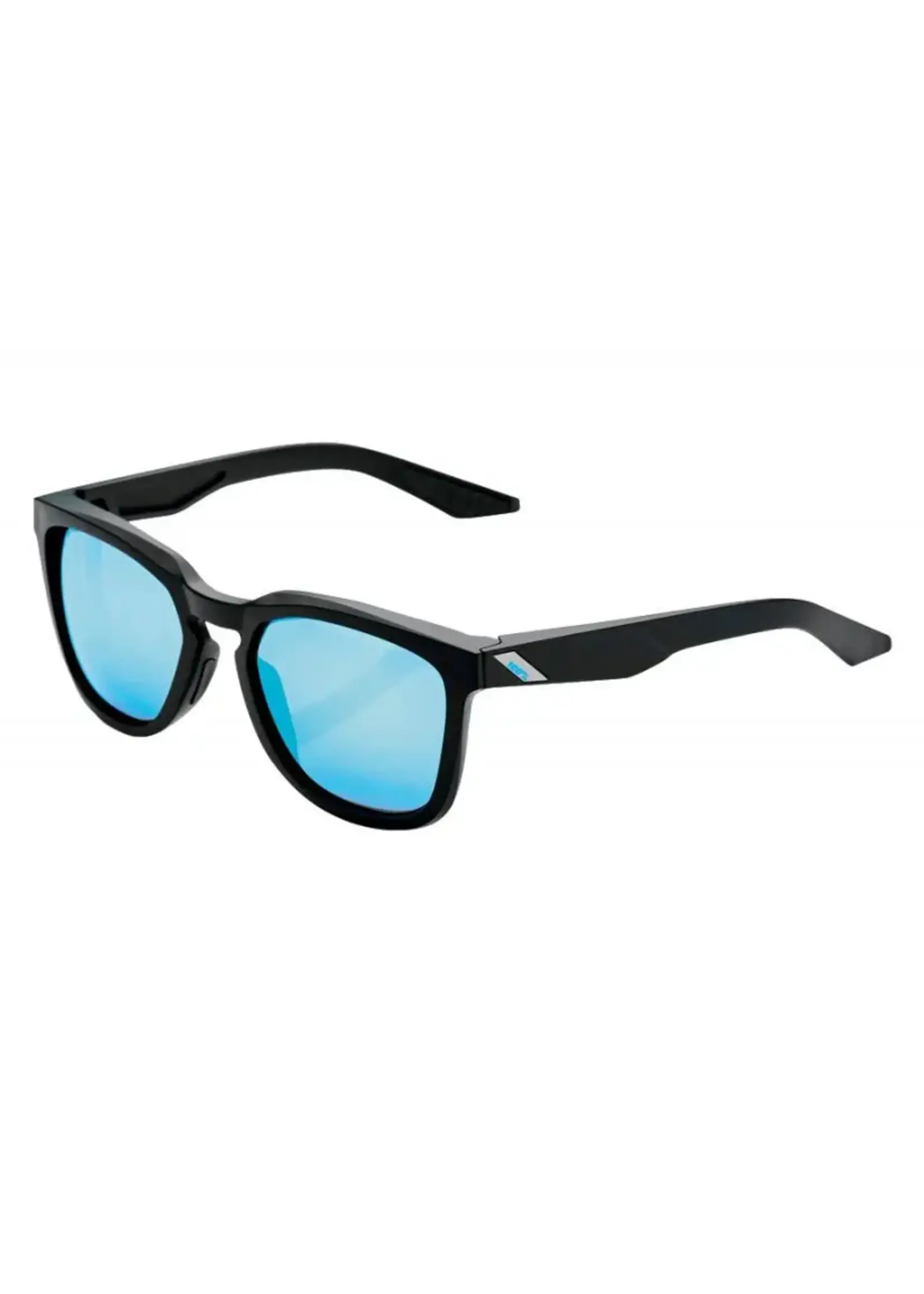 100 Percent 100% Hudson Sunglasses, Matte Black frame - HiPER Blue Multilayer Mirror Lens