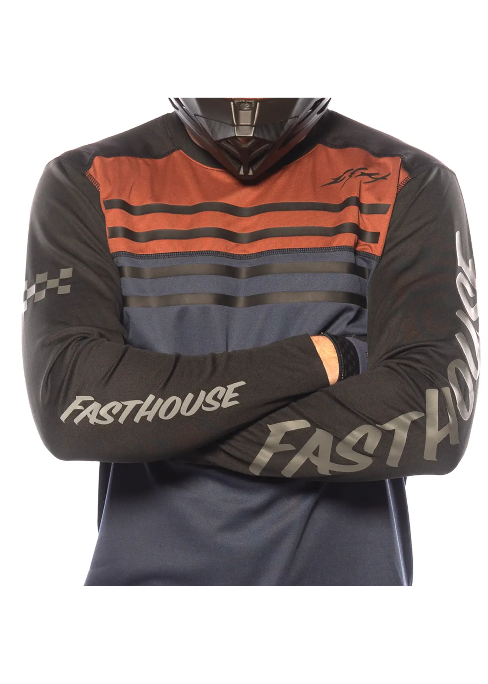 Fasthouse FASTHOUSE Sidewinder Alloy Long Sleeve Jersey Rust/Midnight Navy
