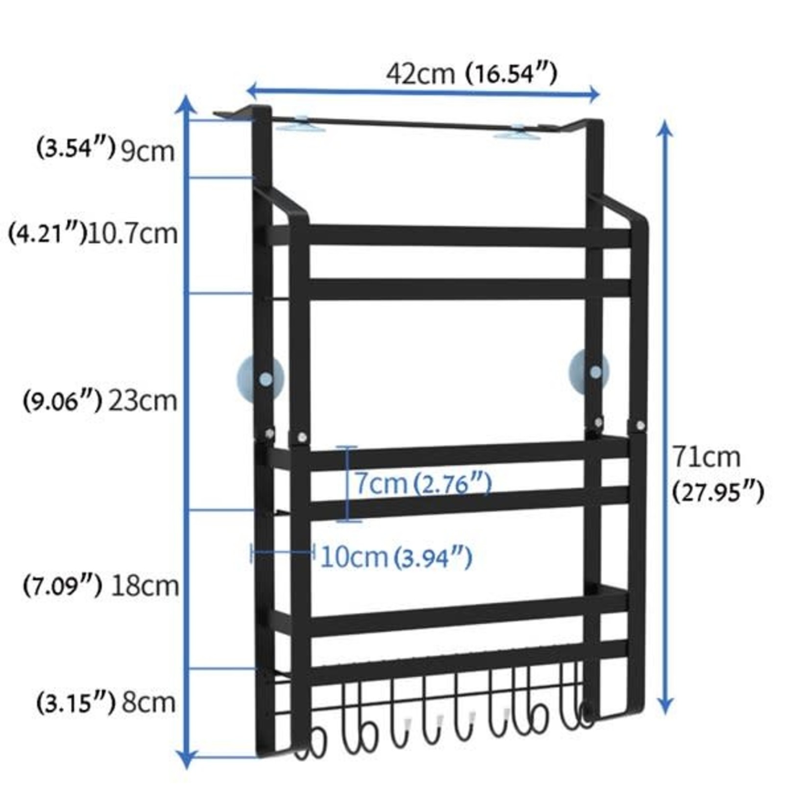 Magnetic Side Rack Organizer for Fridge