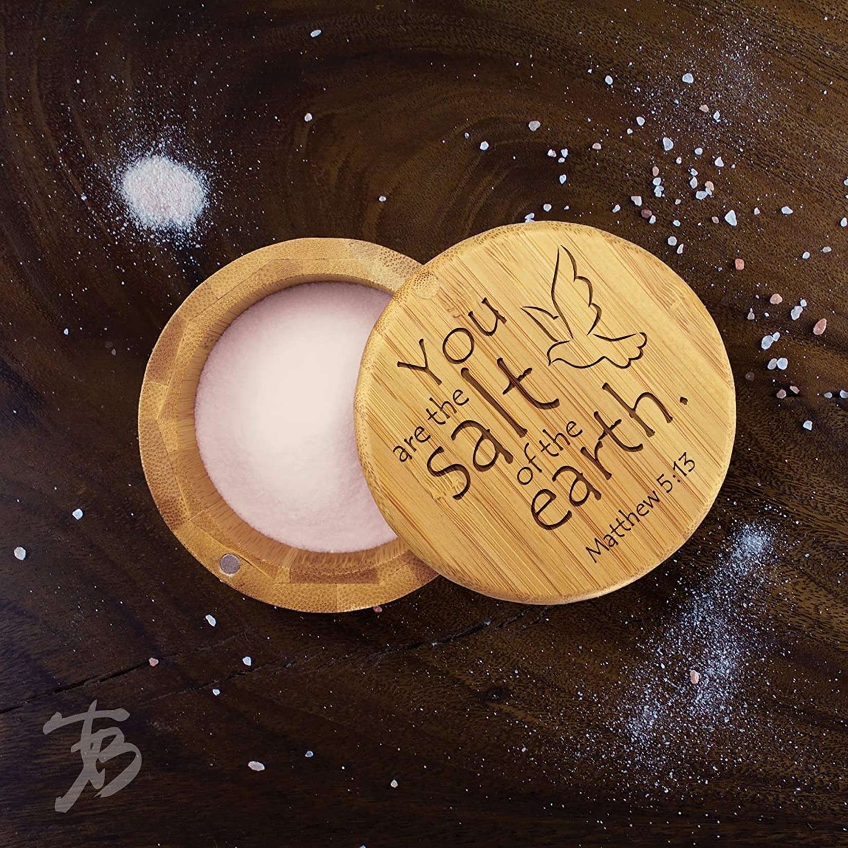 Totally Bamboo "Salt of the Earth" Engraved Salt Box