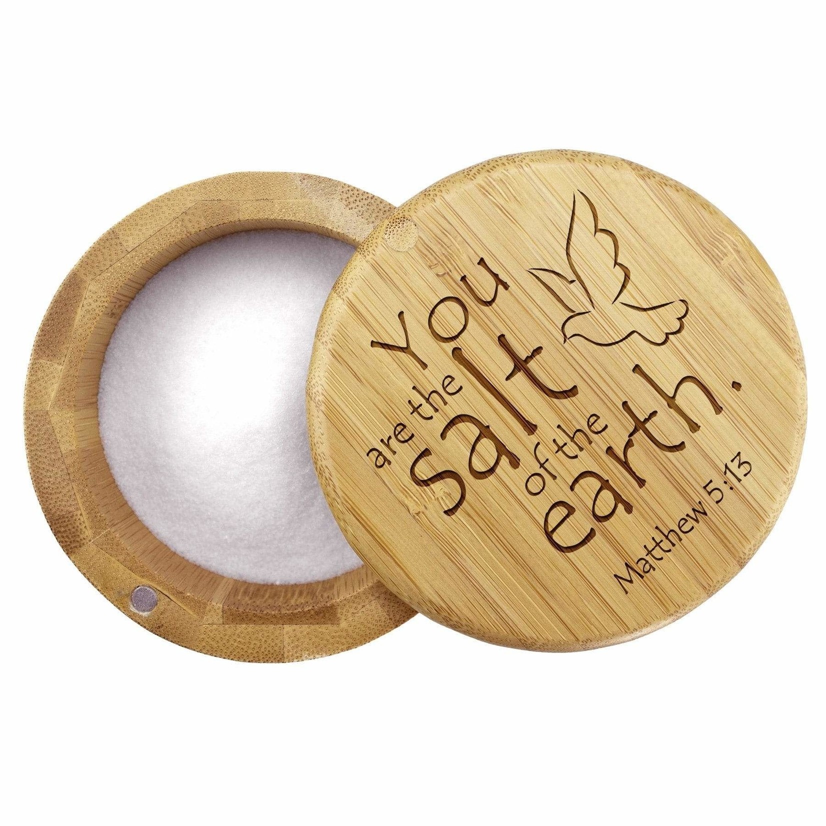 Totally Bamboo "Salt of the Earth" Engraved Salt Box