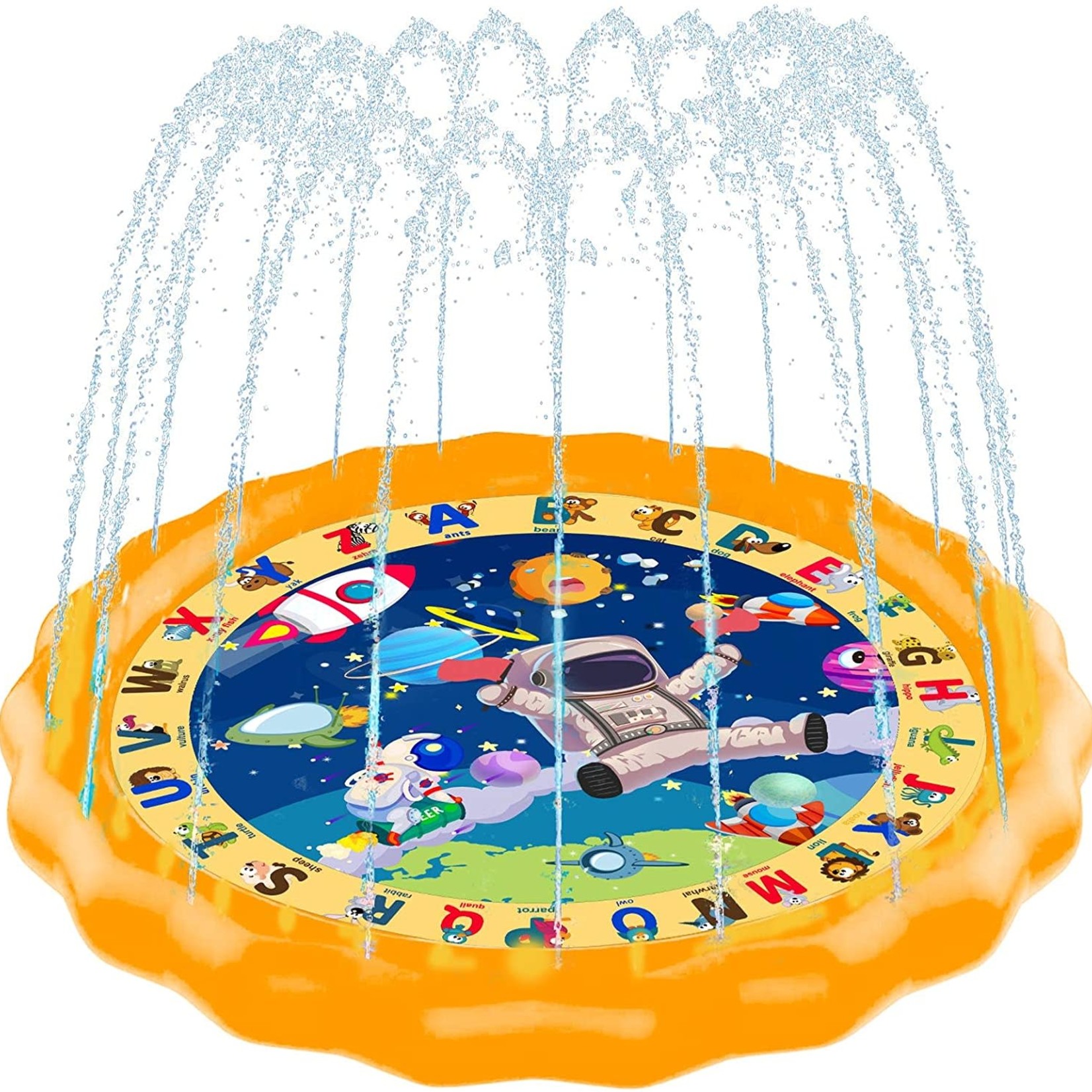 Scientoy Splash Pad, 68” Sprinkler for Kids & Toddlers