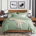 Shilucheng 1800 Thread Count Microfiber 4Pc Sheet Set - Sage - Queen