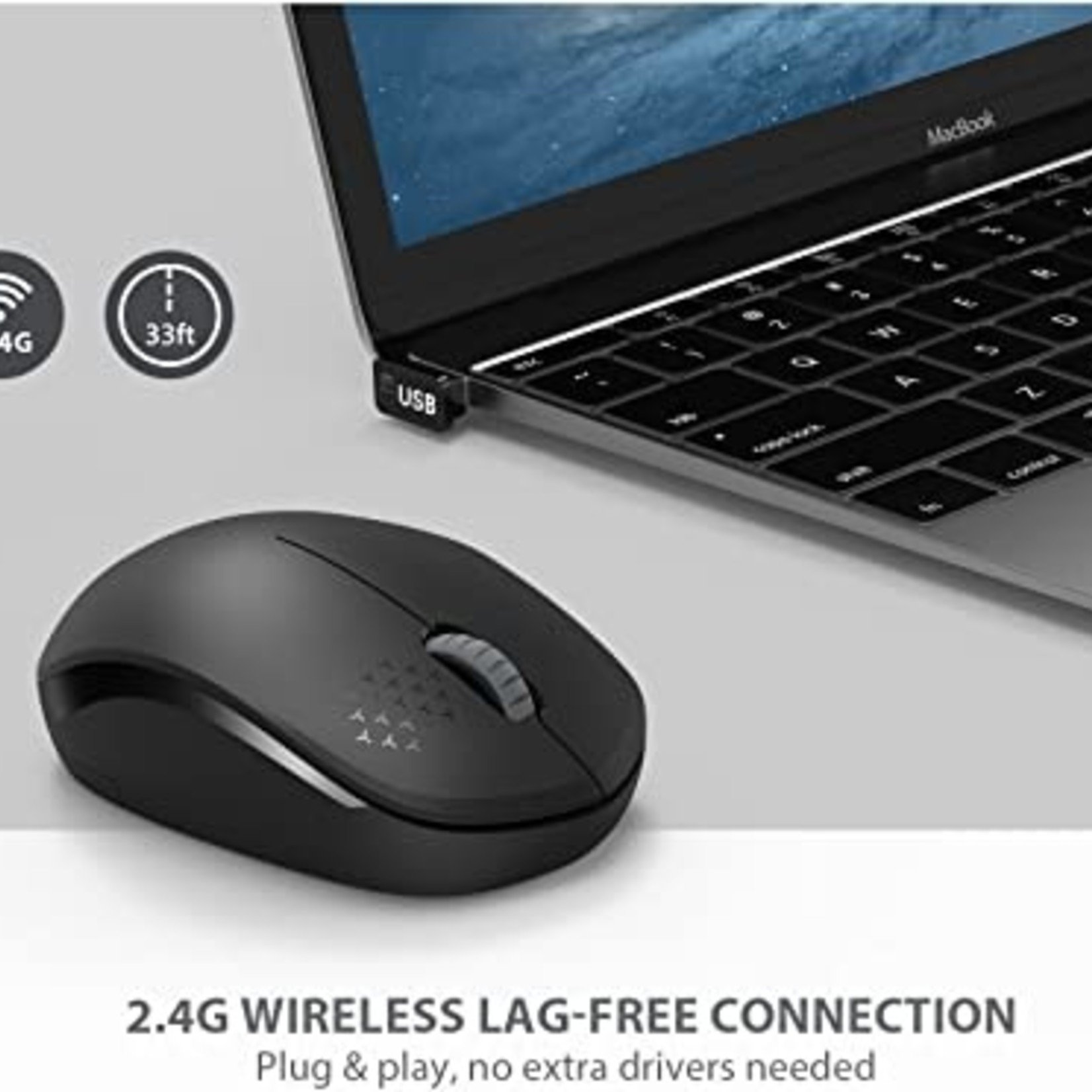 Seenda Wireless Mouse - 2.4G Cordless