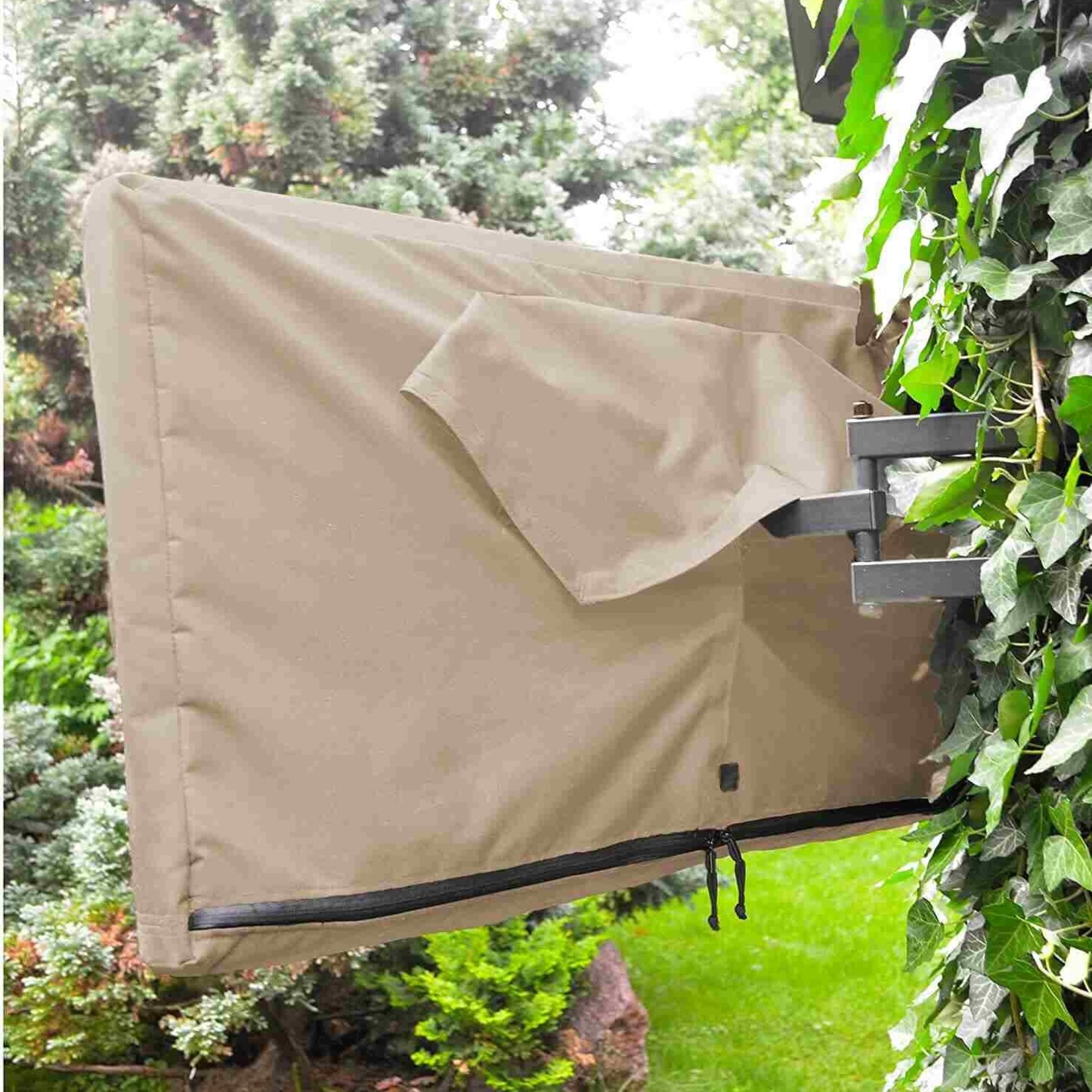 Bozzcovers 60" - 65" - Outdoor TV Cover with Zipper- Beige