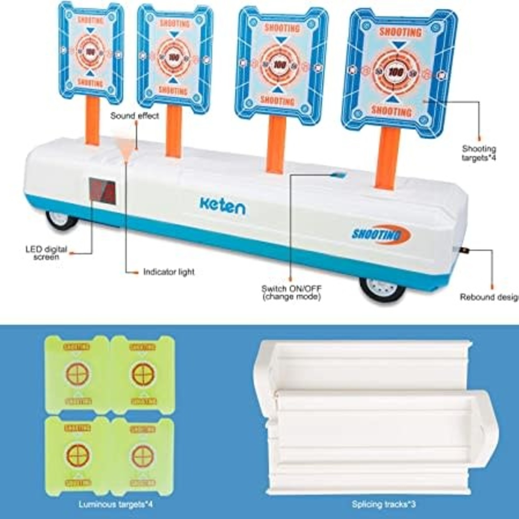 Keten Electric Running Shooting Target for Nerf Guns