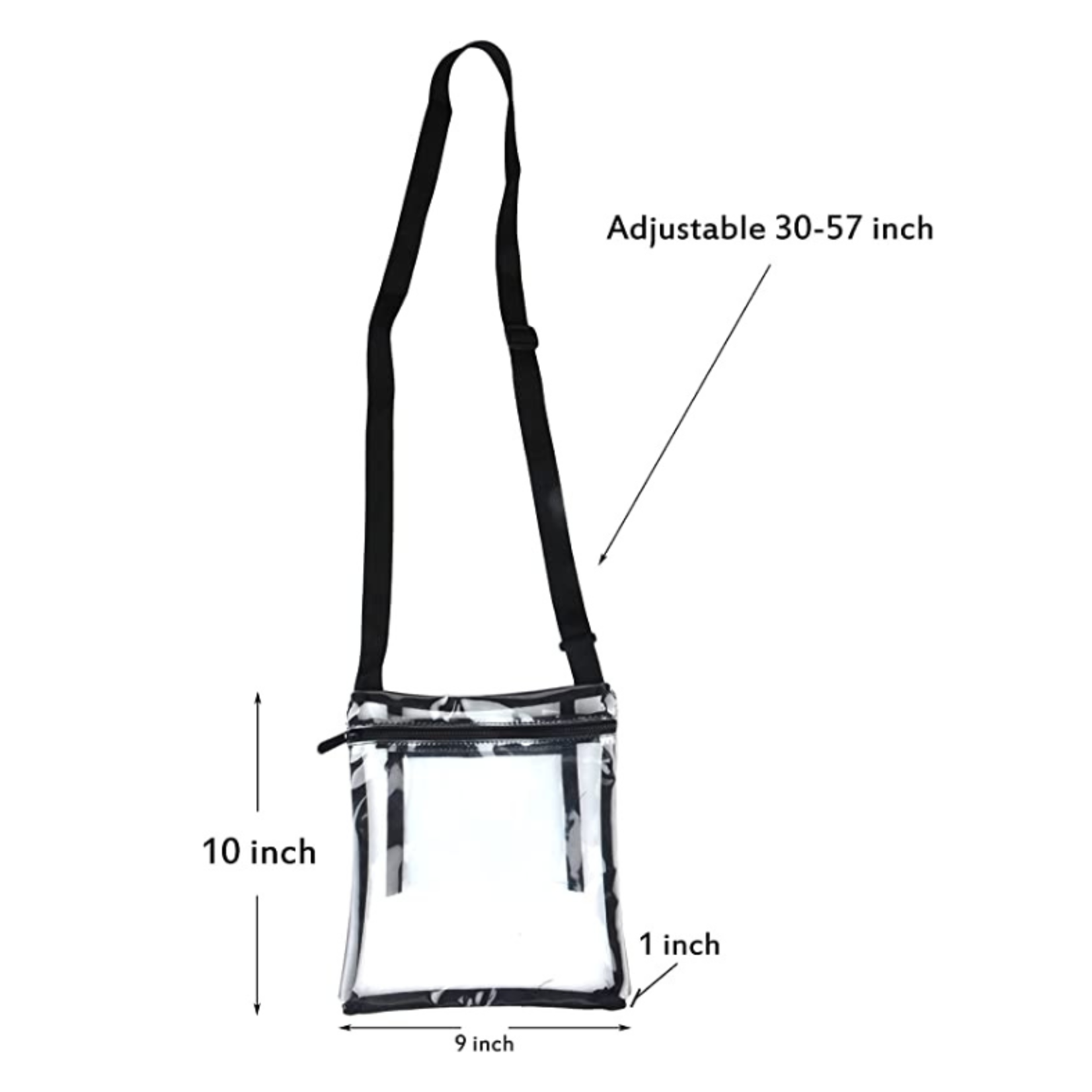 Youngever Deluxe Clear Crossbody Purse
