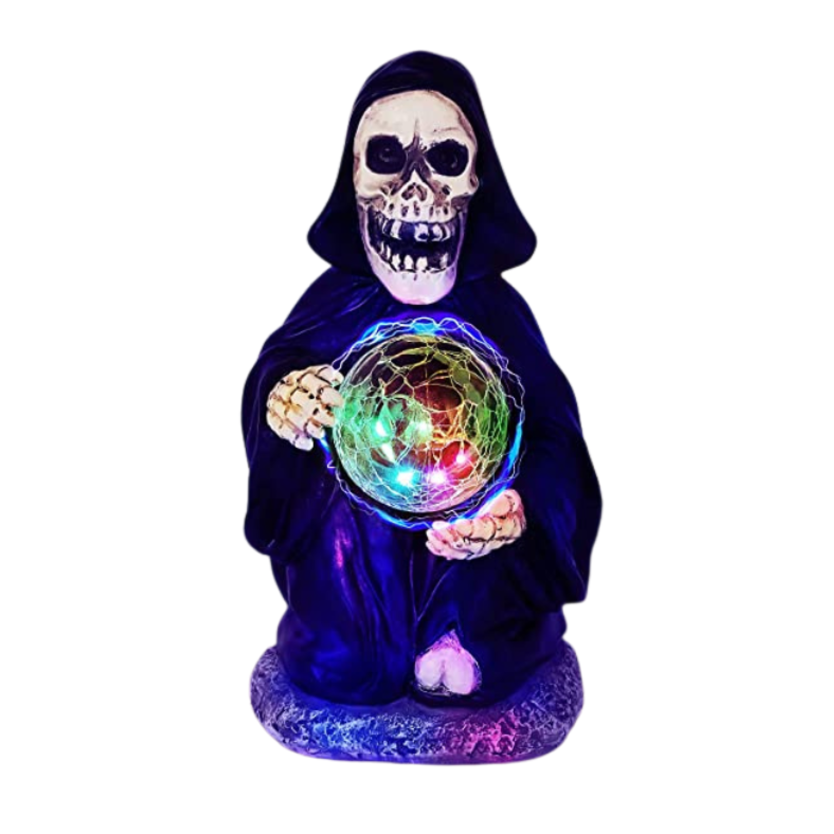 Rechoo Magic Skull Decor with Color Changing Orb
