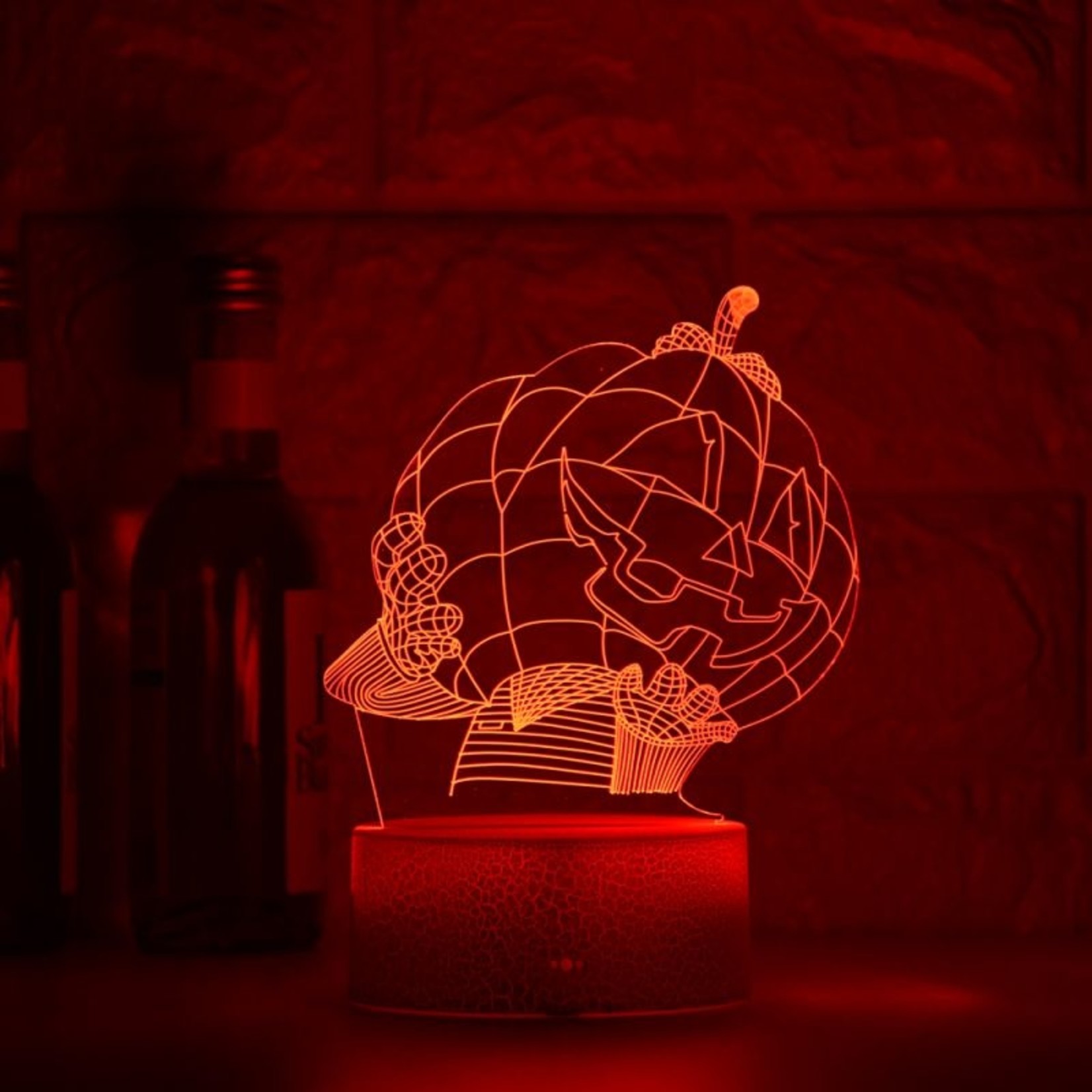 Creative 3D Halloween Pumpkin 3D Illusion Lamp