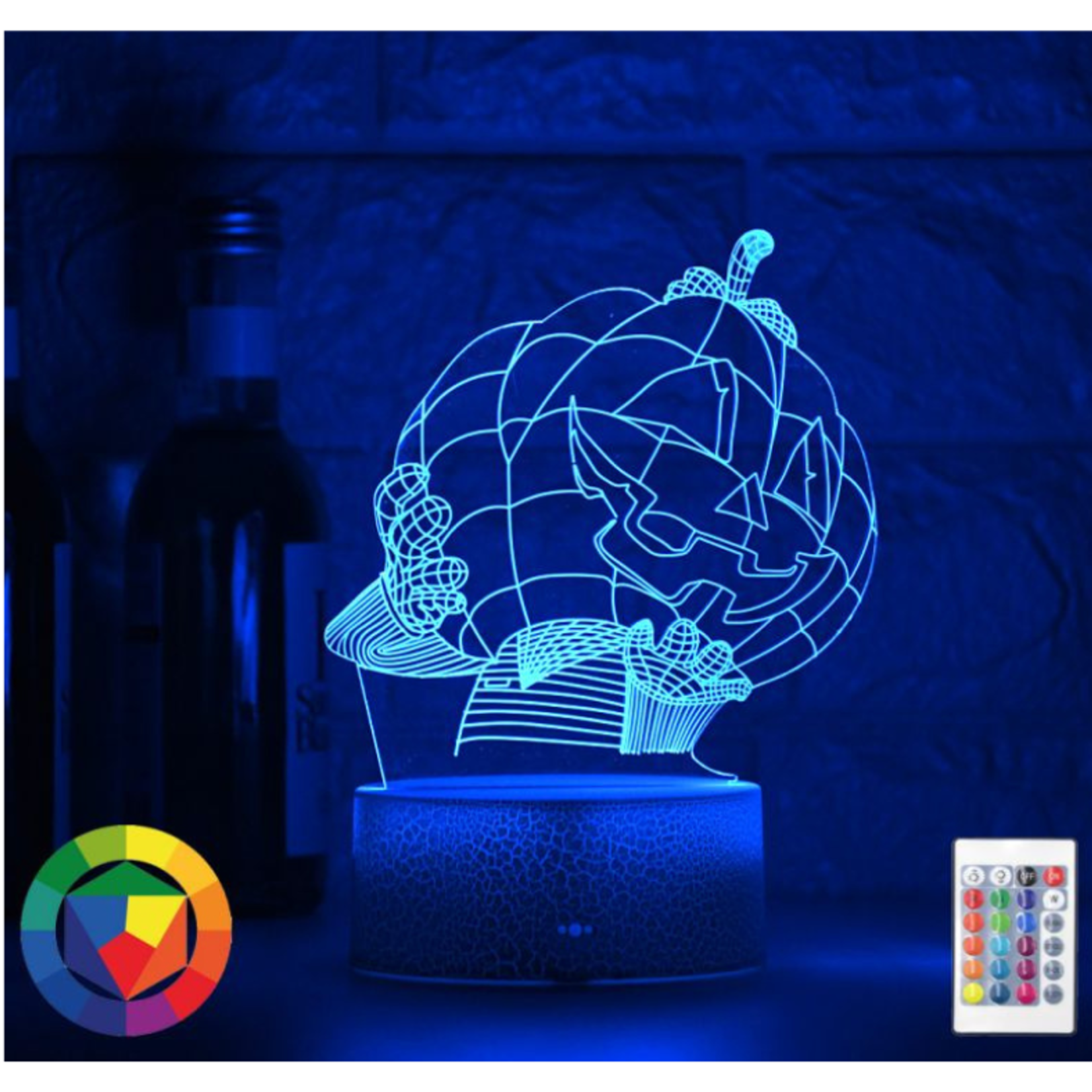 Creative 3D Halloween Pumpkin 3D Illusion Lamp