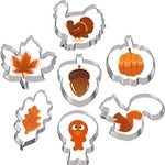 Hibery Stainless Steel Fall/Thanksgiving Cookie Cutters - 7 Pcs