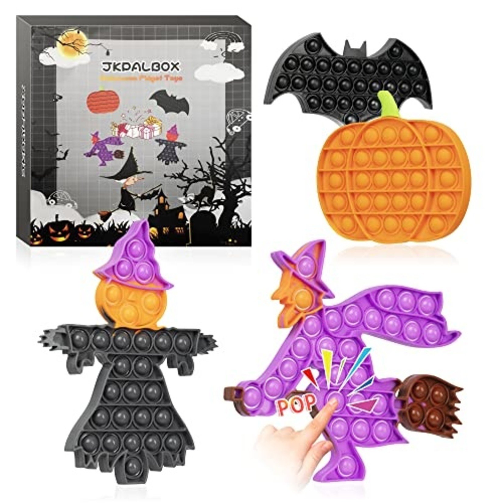 JKPalBox Halloween Fidget Toys Set - 4 Pcs Halloween