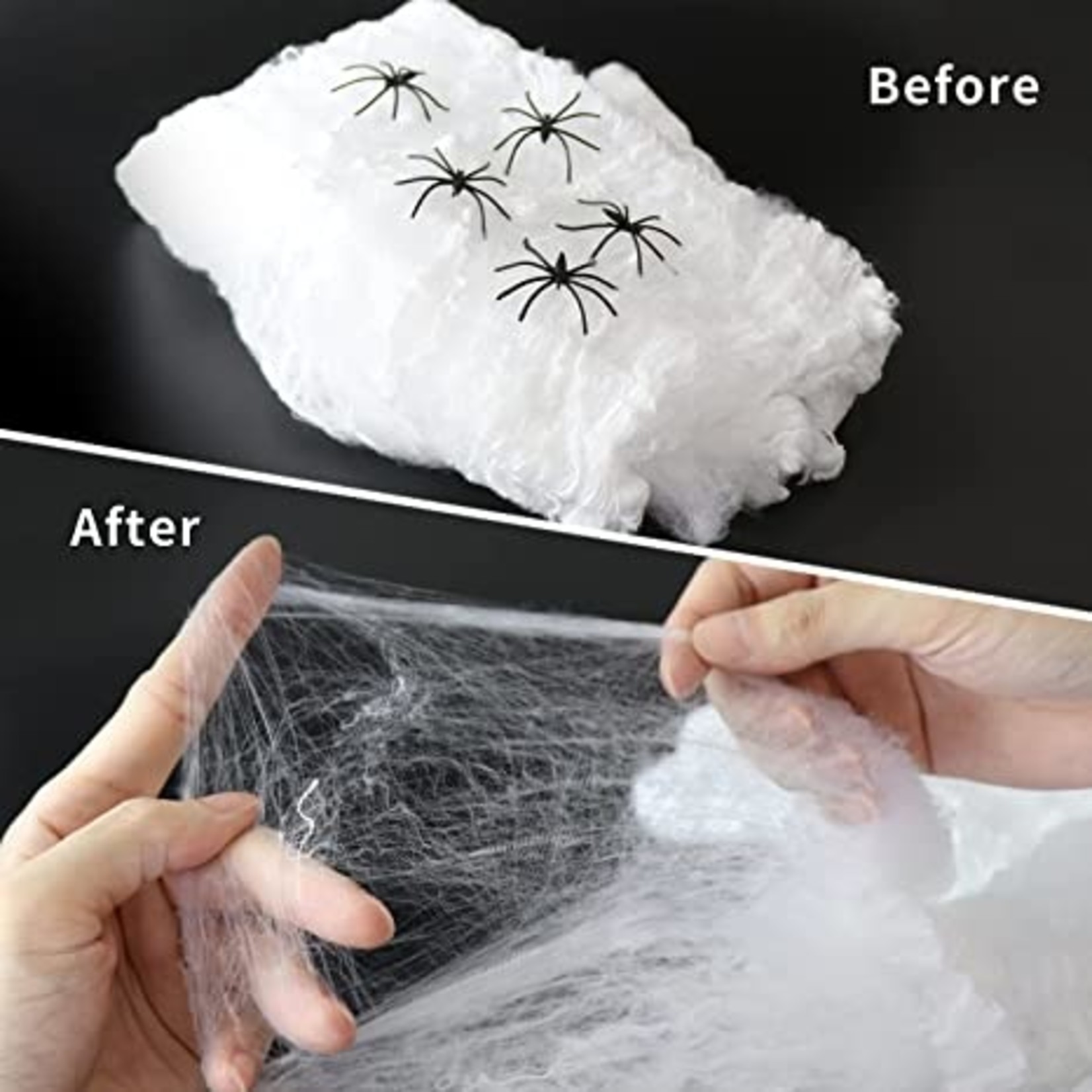 Halloween Spiders and Web Decor- 50 Spiders