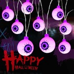 Oolaloo Eyeball Halloween Led String Lights (Purple)