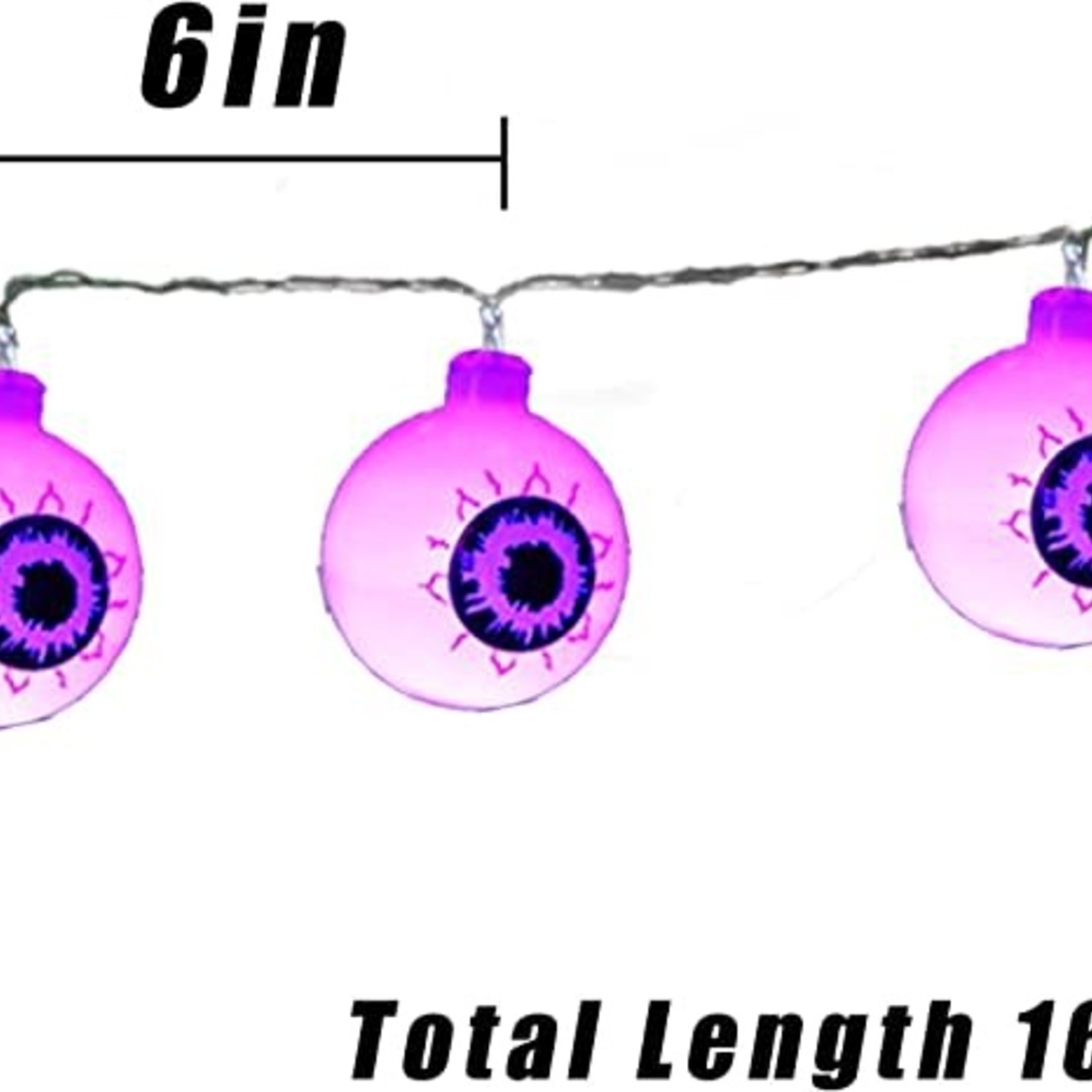 Oolaloo Eyeball Halloween Led String Lights (Purple)