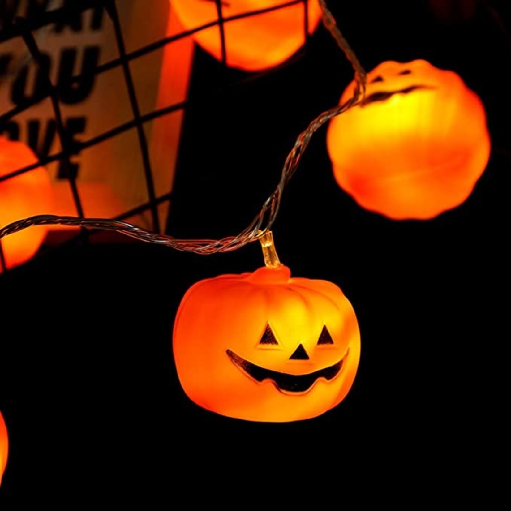 Civigy Pumpkin Halloween LED String Lights & Banner