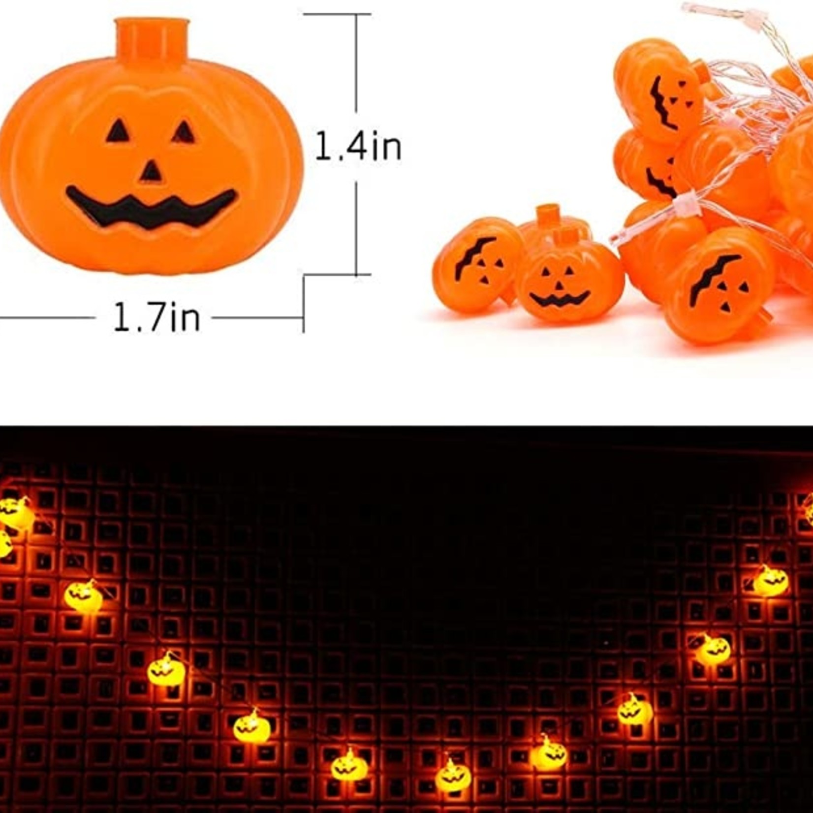 Civigy Pumpkin Halloween LED String Lights & Banner