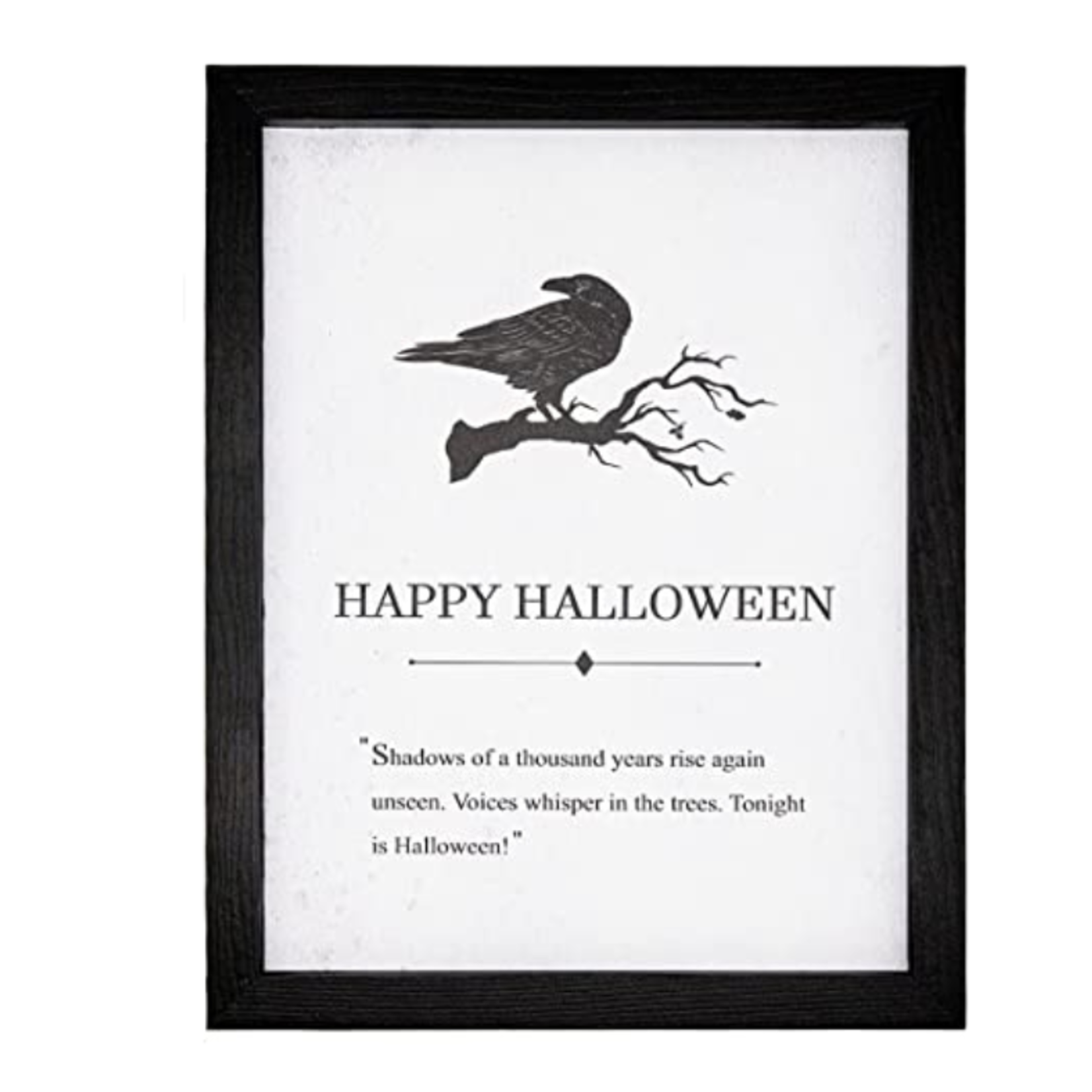 Dazonge Farmhouse Happy Halloween Wall Art - Crow