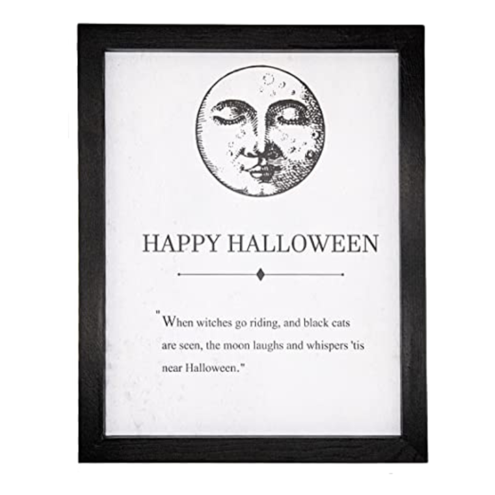 Dazonge Farmhouse Happy Halloween Wall Art - Moon Face