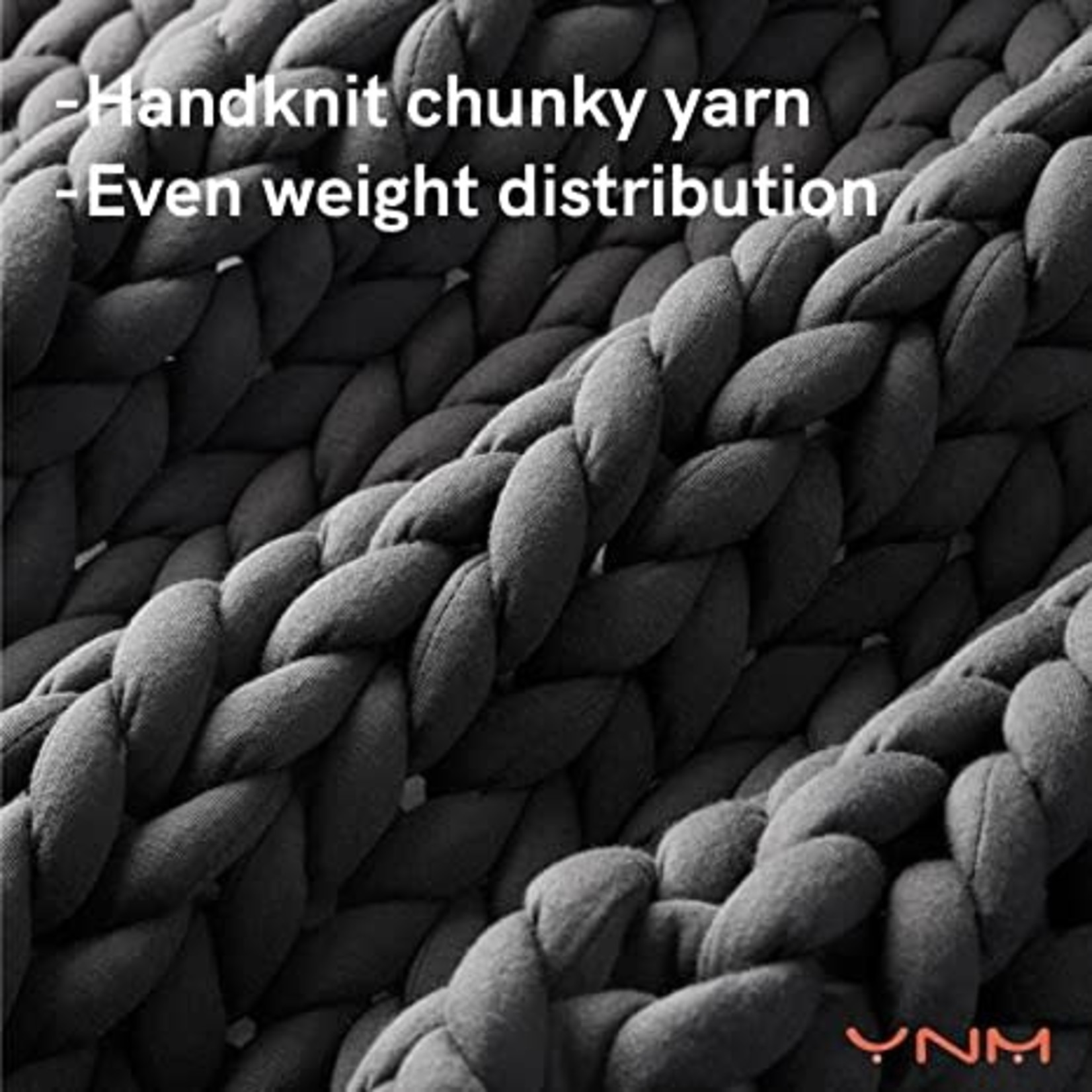 YNM Home YnM 15lbs. Weighted Blanket - Dark Grey