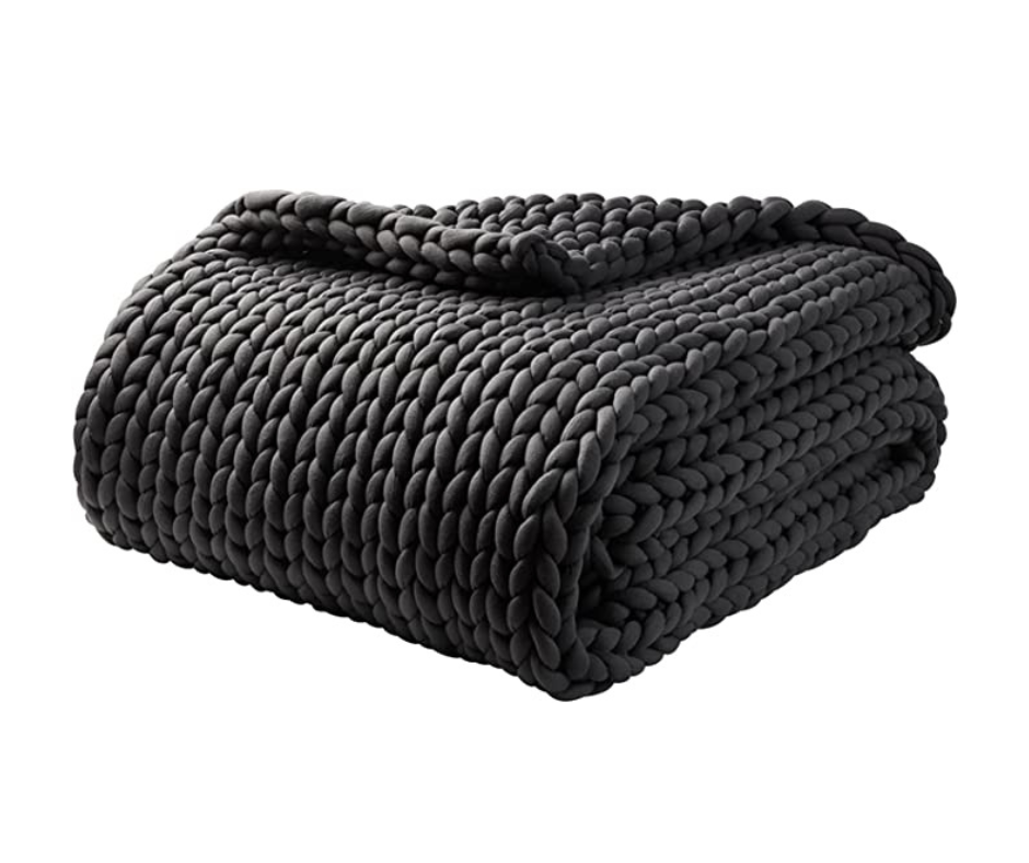 YnM 15lbs.Weighted Blanket Dark Grey Top Notch DFW LLC